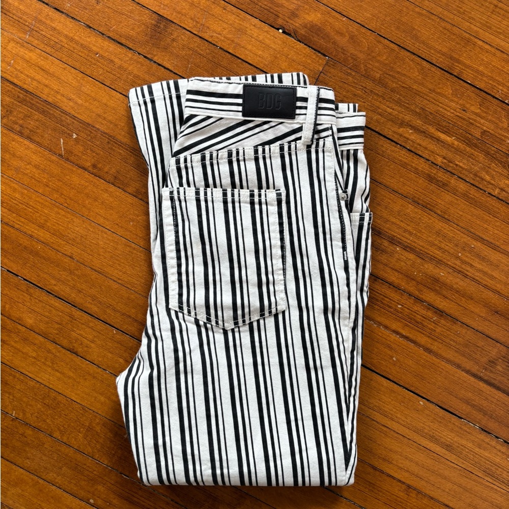 BDG Black and White Striped Pants